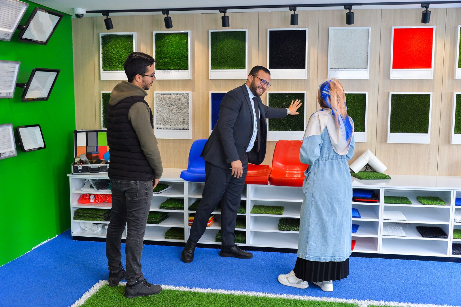 Stand Proturf animé au salon Garden Expo Africa, présentant leurs solutions et accueillant les visiteurs.